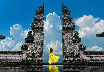 Handara Iconic Gate in Bali, Indonesia.