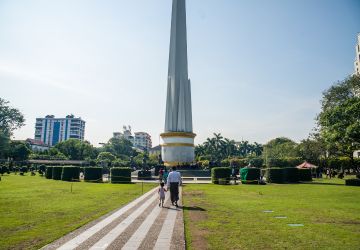 Independence Monument located within Maha Bandula Park in Yangon, Myanma