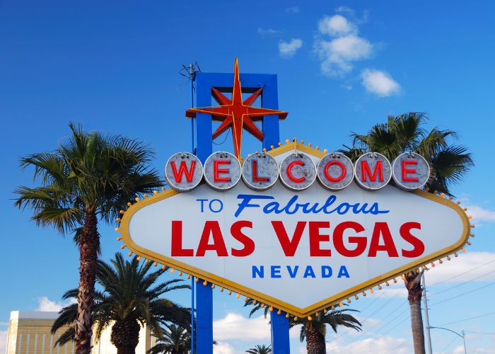 Welcome to Fabulous Las Vegas sign, a famous landmark in Las Vegas, Nevada.