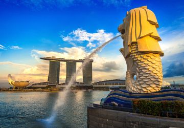 Merlion statue in Singapore