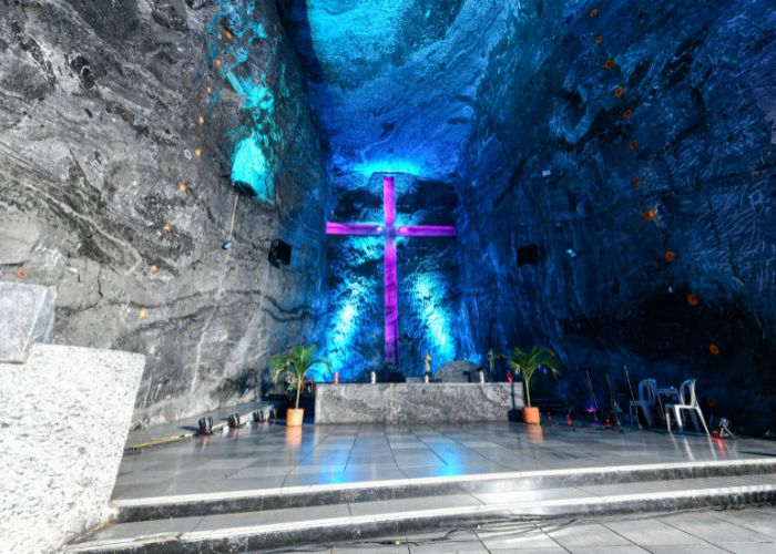 Salt Cathedral of Zipaquirá (Catedral de Sal de Zipaquirá) in Colombia