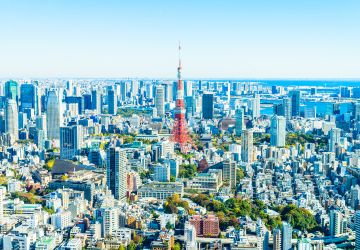 Tokyo Tower, a prominent landmark in Tokyo