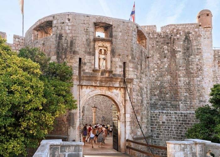 the Pile Gate in Dubrovnik, Croatia,