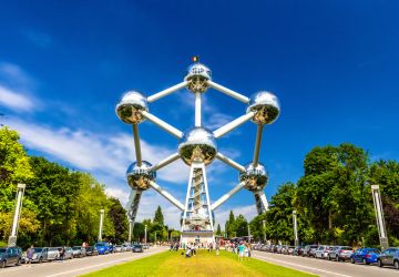 Atomium, a landmark structure in Brussels, Belgium