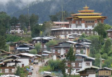 Gangtey Goemba Monastery in Phobjikha Valley Bhutan