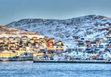 Honningsvåg, Norway, a town often referred to as the gateway to the North Cape