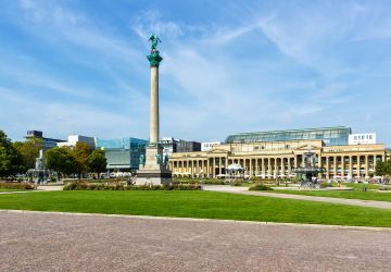 Schlossplatz (Palace Square) in Stuttgart, Germany.