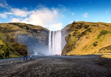 Skogafoss waterfall in iceland.