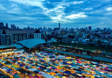 Train Night Market Ratchada in Bangkok
