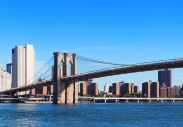 New york city brooklyn bridge panorama