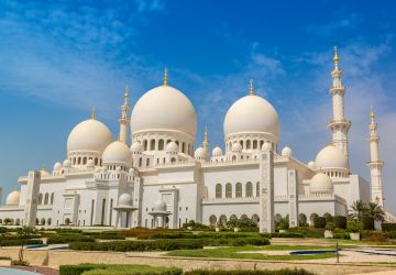 the Sheikh Zayed Grand Mosque in Abu Dhabi,